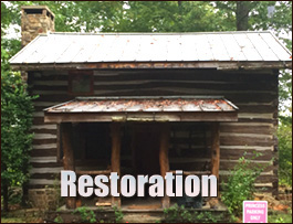 Historic Log Cabin Restoration  Fairfax,  South Carolina